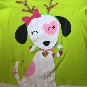 Little Girls Cute Dog with Antlers Tee by Jumping Beans